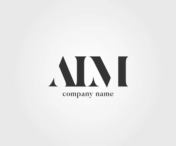 Letras Logo Plantilla Alm Para Banner Negocios — Vector de stock
