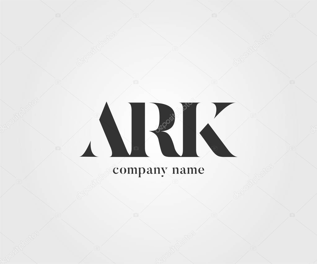 Letters logo Ark template for business banner