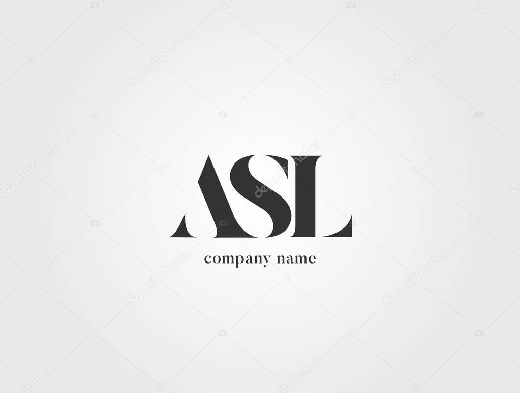 Letters logo Asl template for business banner