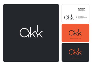 Harf logo Akk şablon iş afiş için