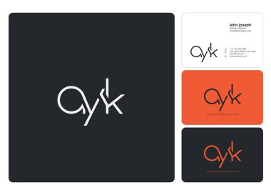 Harf logo Ayk şablon iş afiş için