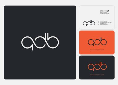 Harf logo Qdb şablon iş afiş için