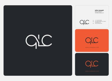 Harf logo Qlc şablon iş afiş için