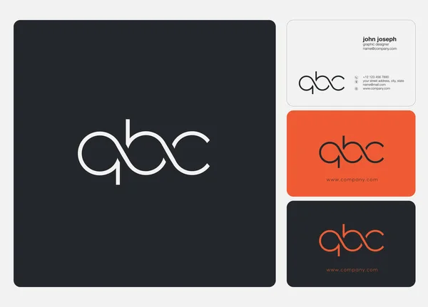 Letras Logo Qbc Plantilla Para Banner Negocios — Vector de stock