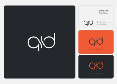 Harf logo Qid şablon iş afiş için