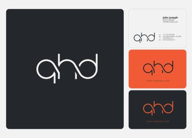 Harf logo Qhd şablon iş afiş için