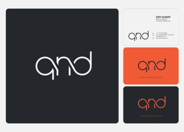 Harf logo Qnd şablon iş afiş için