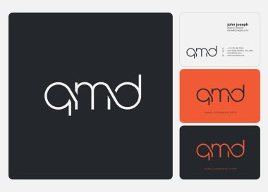 Harf logo Qmd şablon iş afiş için