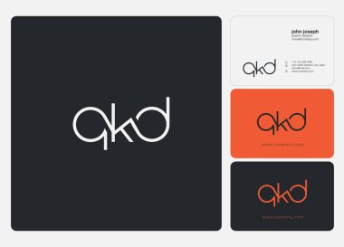 Harf logo Qkd şablon iş afiş için