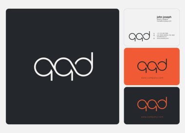 Harf logo Qqd şablon iş afiş için