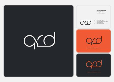 Harf logo Qrd şablon iş afiş için