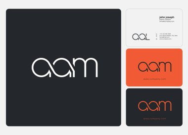Harf logo Aam şablon iş afiş için