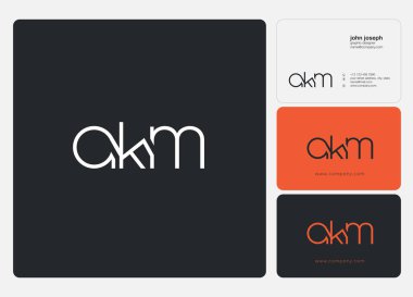 Harf logo Akm şablon iş afiş için
