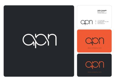 Kartvizit Şablonu için logo ortak apn, Vektör