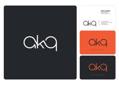 Logo ortak akq kartvizit şablonu, vektör için