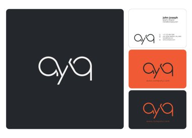 Logo ortak ayq kartvizit şablonu, vektör için