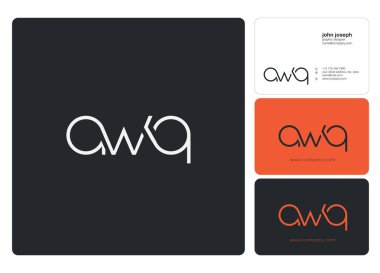 Logo ortak awq kartvizit şablonu, vektör için