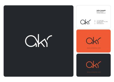 Harf logo Akr şablon iş afiş için