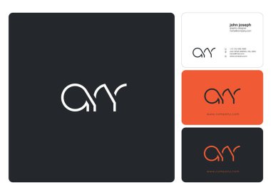 Harf logo Arr şablon iş afiş için