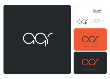 Harf logo Aqr şablon iş afiş için