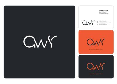 Harf logo Awr şablon iş afiş için