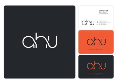 Harf logo Ahu şablon iş afiş için