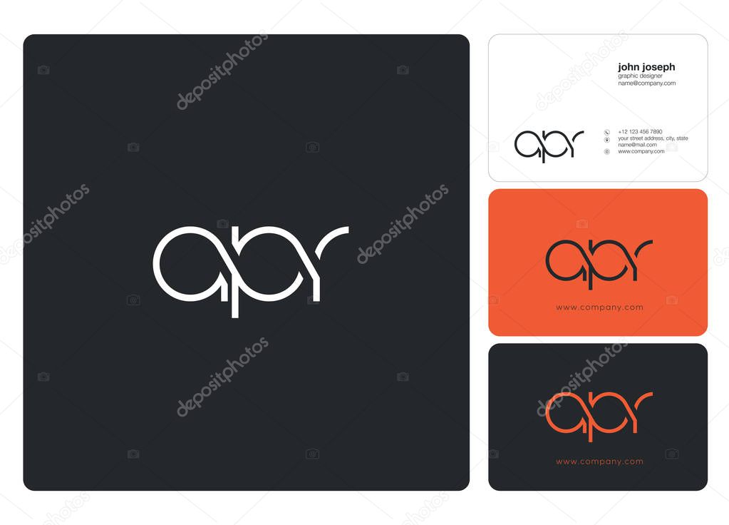 Letters logo Apr template for business banner