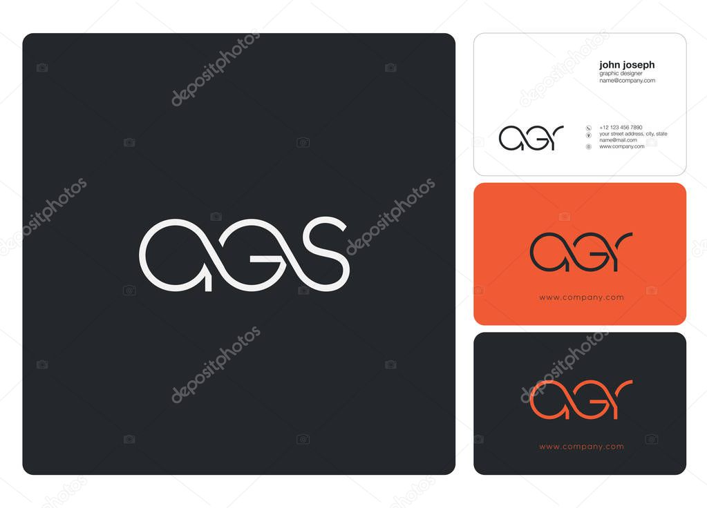 Letters logo Ags template for business banner