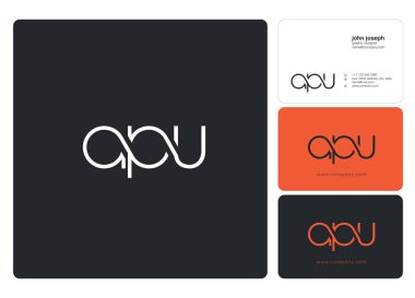 Harf logo Apu şablon iş afiş için