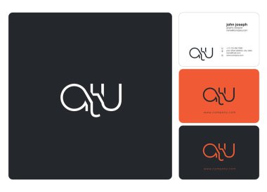 Harf logo Atu şablon iş afiş için