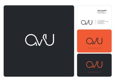 Harf logo Avu şablon iş afiş için