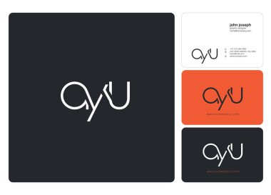 Harf logo Ayu şablon iş afiş için