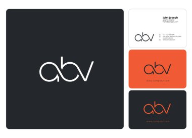 Harf logo Abv şablon iş afiş için