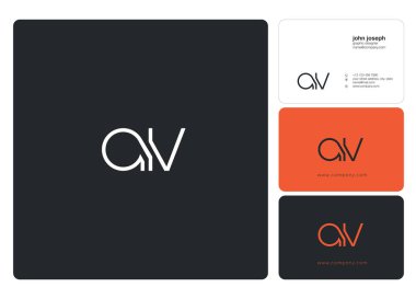 Harf logo AIV şablon iş afiş için