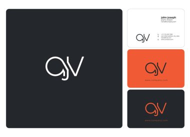 Harf logo Ajv şablon iş afiş için