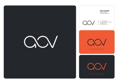 Harf logo Aov şablon iş afiş için