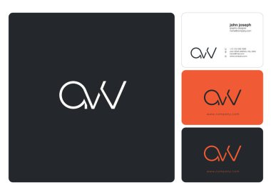 Harf logo Avv şablon iş afiş için