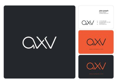 Harf logo Axv şablon iş afiş için