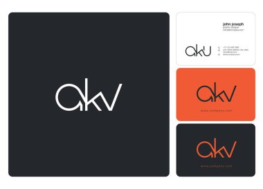 Harf logo Akv şablon iş afiş için