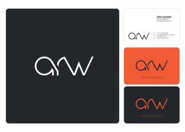 Harf logo Arw şablon iş afiş için