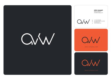 Harf logo Avw şablon iş afiş için