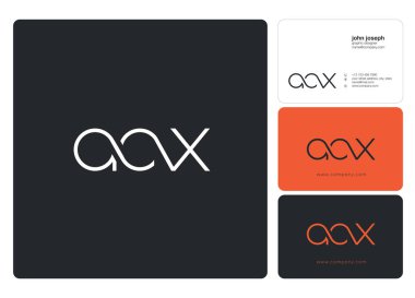 Harf logo Aox şablon iş afiş için