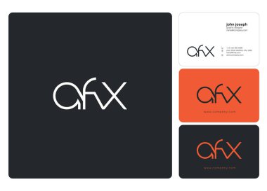 Harf logo Afx şablon iş afiş için
