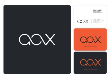 Harf logo Aox şablon iş afiş için