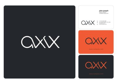Harf logo Axx şablon iş afiş için
