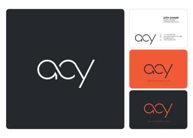 Kartvizit Şablonu için logo ortak aoy, Vektör