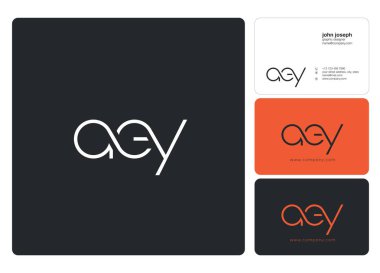 Kartvizit Şablonu için logo ortak aey, Vektör