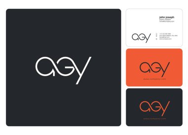 Kartvizit Şablonu için logo ortak agy, Vektör