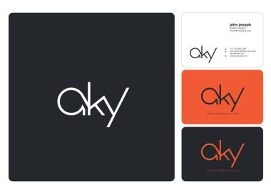 Kartvizit Şablonu için logo ortak aky, Vektör