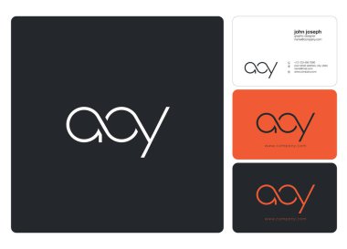 Kartvizit Şablonu için logo ortak aoy, Vektör
